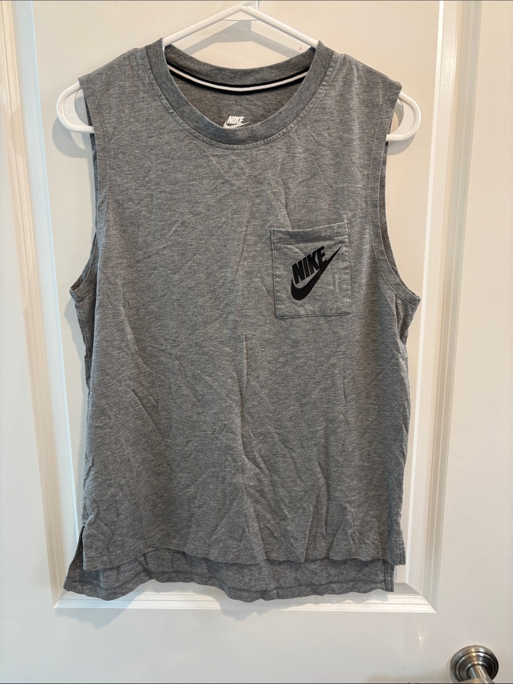 Nike Heather Gray Sleeveless Pocket Tee